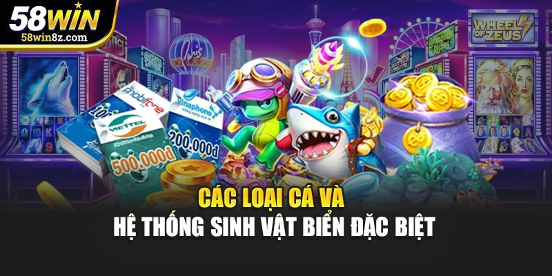 Các loại cá và hệ thống sinh vật biển đặc biệt